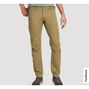 EDDIE BAUER Rappel Canvas Slim Fit Pants Men's Size 38/34 Dark Khaki